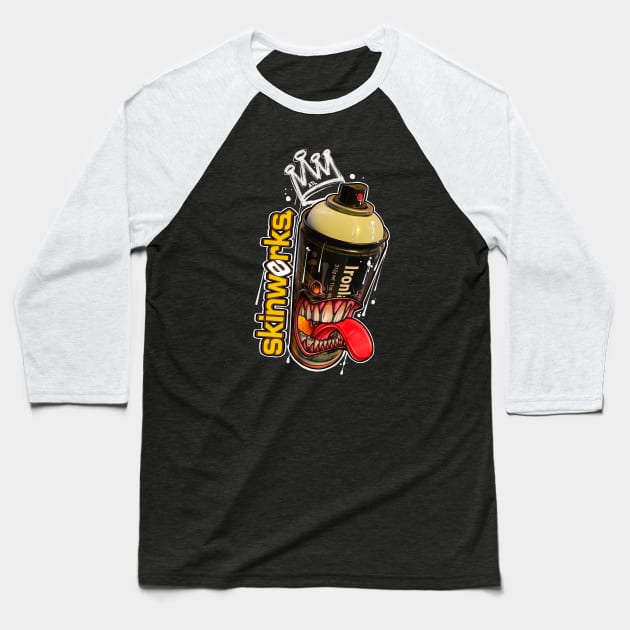 Spray Paint Can/Skinwerks Baseball T-Shirt by skinwerks